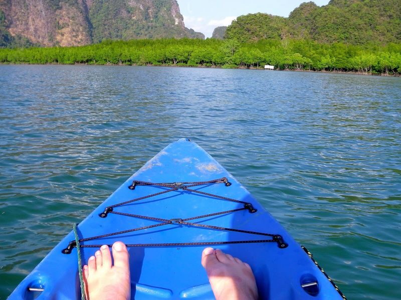 Half Day Sea Kayaking Adventure in Ao Thalane Bay from Krabi - Paddling from open water into the mangroves
