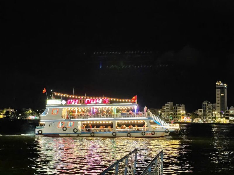 Han River by Night by Phu Quy Cruise in Da Nang - Love Bridge, the Carp-Dragon Statue, and the Sun Wheel