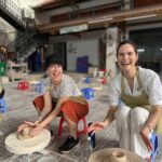 Hanoi Bat Trang Ceramic Village Half-Day Tour with Electric Motorbike - At the pottery wheel and workshop