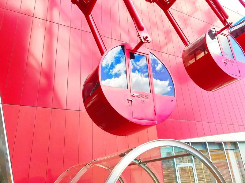 HEP FIVE Ferris Wheel Ticket in Umeda - Reading the view: towers, mountains, and city blocks