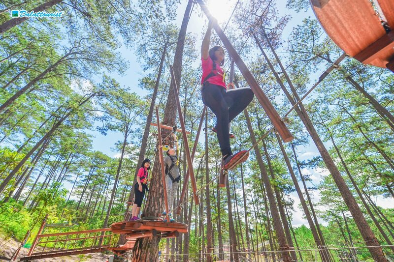 High Rope Course Adventure in Da Lat - Training first, then the obstacles