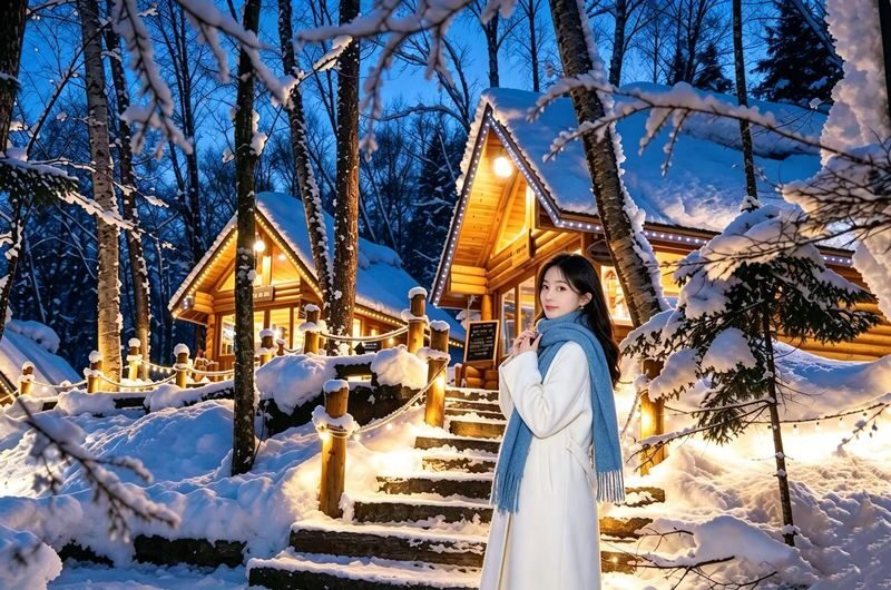 Hokkaido Winter Limited: Asahiyama Zoo & Shirogane Blue Pond & Shirasu Waterfall & Shikisai-no-Oka (Optional Snowmobile Experience) & Forest Elf Terrace Day Tour - Ken & Mary Tree: a view from the bus