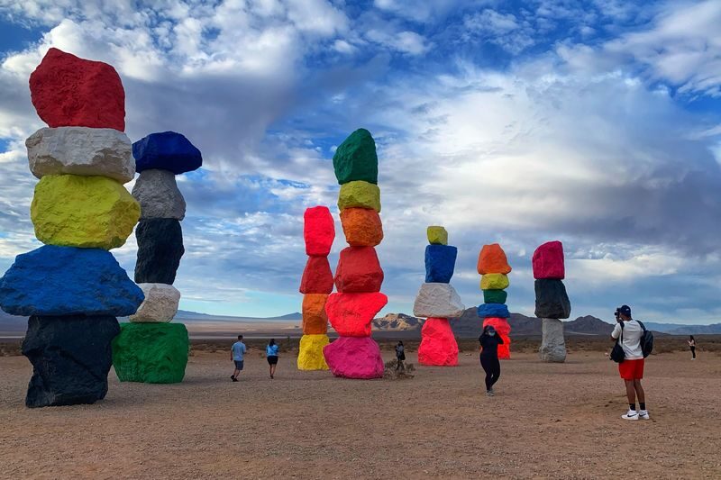 Hoover Dam Walk on Top Tour from Las Vegas - Seven Magic Mountains brings a different kind of color