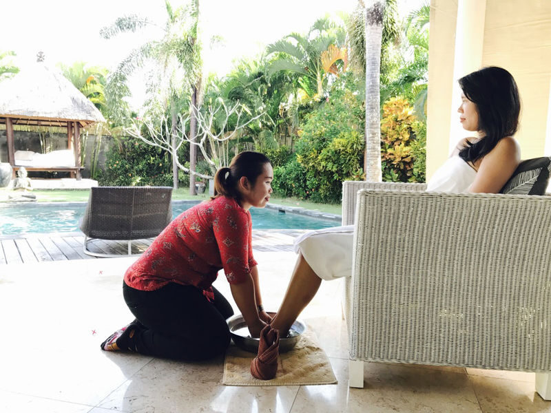 In Villa Spa and Massage A La Carte Treatments - Choosing between foot care and a full treatment