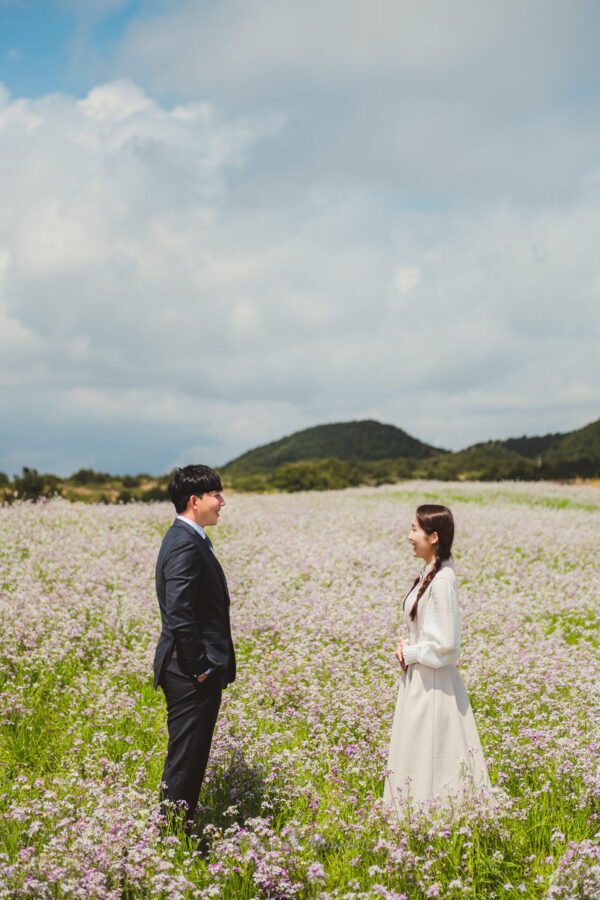 Jeju Outdoor Couple Photoshoot and Wedding Photography - Hair, makeup, and formalwear simplify the day