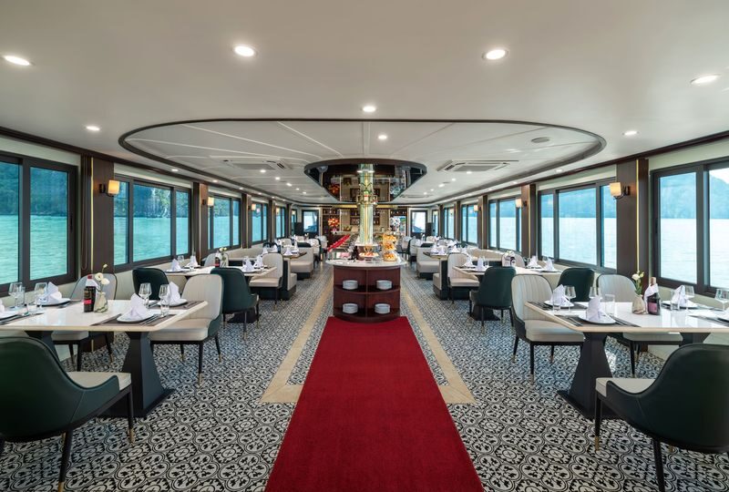 Jewels of the Bay Day Cruise: Ha Long Bay with Sung Sot & Ti Top - Lunch on deck, with a few caveats