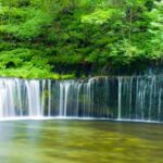 Karuizawa Day Tour | Shiraito Falls-Kumoba Pond-Old Karuizawa Ginza Street-Karuizawa Outlet | Depart from Shinjuku - Shiraito Falls: a short walk to a striking curtain of water