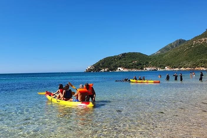 Kayak and Snorkeling Adventure in Lisbon - Kayaking among Arrábida’s limestone caves