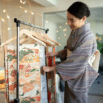 Kimono Art Workshop in Tokyo - The fabric choices tell a regional story