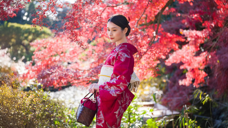 Kimono Rental inside Shinjuku Gyoen National Garden: KOUICHI STORE - The garden becomes your backdrop