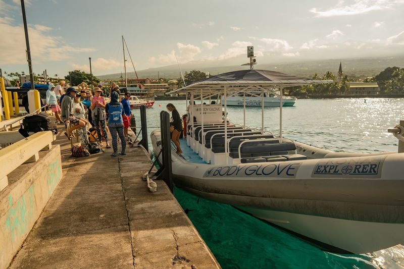 Kona Snorkel Tour | Super-Raft Experience - Two snorkel stops, with the coast in view
