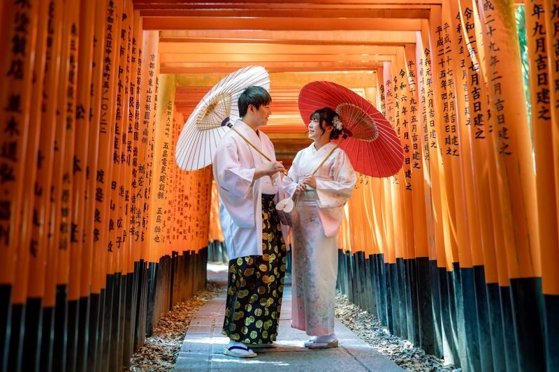 Kyoto Aiwafuku Fushimi Inari Store: Explore the Senbon Torii, Kimono Rental + Japanese-style Hair Set with Makeup and Photo Shoot available as optional extras (Aiwafuku Fushimi Inari Store) - From the main hall to Senbon Torii