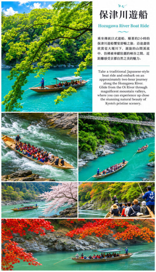Kyoto Arashiyama In-depth One-Day Tour: Kyoto Romantic Train x Hozugawa River Gorge Rafting-Includes Local Japanese Lunch (Departing from Osaka/Kyoto) - Sagano Romantic Train: the rail-side view