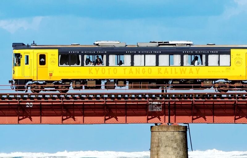 Kyoto Coastal Railway Wonderland Day Trip | Tango Sea Train, Amanohashidate, Ine Boathouses - The Tango Sea Train and Yura River Bridge