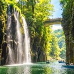 Kyushu Takachiho One-Day Tour | Takachiho Gorge Boat Ride-Kamishikimi Kumanoza Shrine/Takachiho Mini-Train-Mount Aso-Kusasenri (Departing from Kumamoto) - The sightseeing train adds a different view of Takachiho