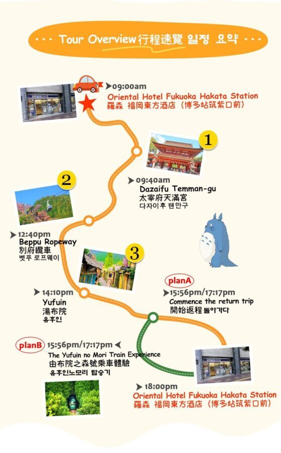 Kyushu | Yufuin no Mori Sightseeing Train & Yufuin Town & Yufuin Floral Village & Dazaifu & Beppu Ropeway Day Trip | Departure from Fukuoka - Beppu Bay from the Beppu Ropeway