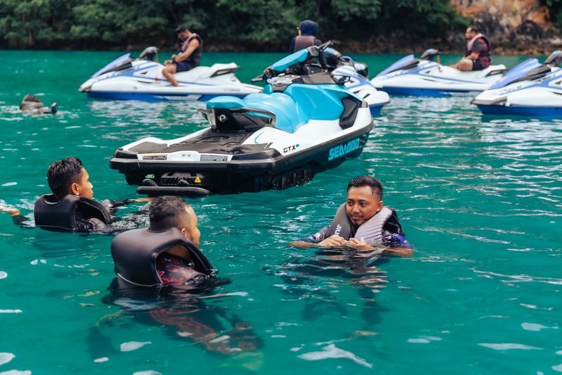 Langkawi Jet Ski Tour Free Drone Video by Red Ray Watersports - What the ride and stops are like