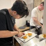 Learn to Make Home-style Tempura Udon and Gyoza in Tokyo (2.5 hours) - Kneading udon, one step at a time