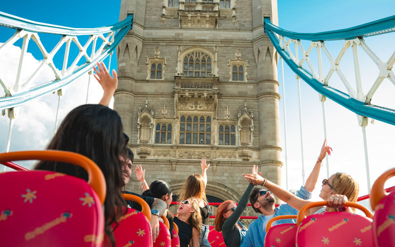 London hop-on hop-off bus and river cruise pass by City Sightseeing - Red Route sights, from Westminster to the Tower