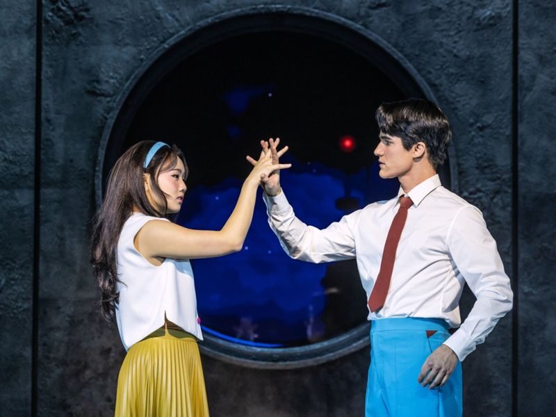 Maybe Happy Ending Broadway Ticket in New York - Screens, light, and a deliberately spare stage