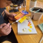Mini Canvas Backdrop Painting - Sketching before the paint goes on