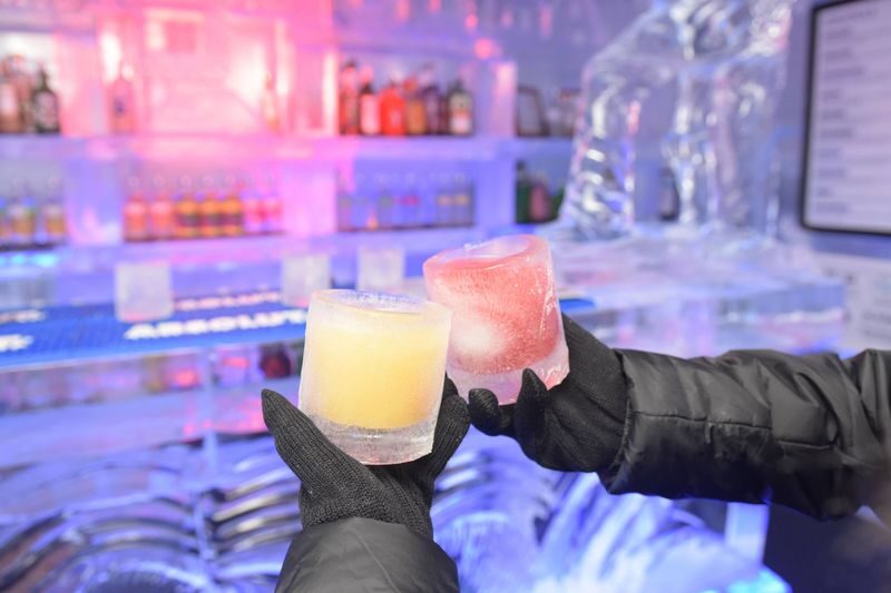 Minus 5 Ice Bar Antarctic Experience - Ice sculptures, seats and a close-up view