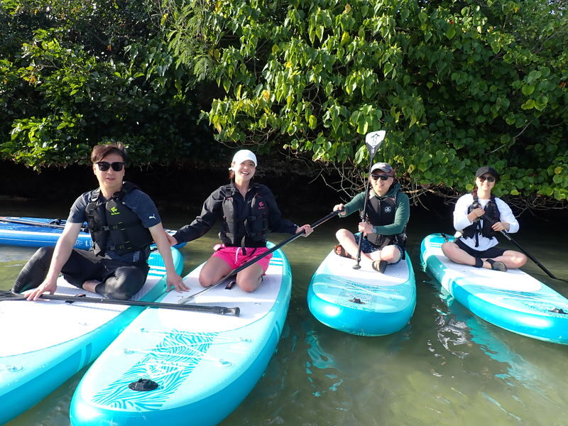 Miyakojima Jungle Mangrove SUP Tour - Getting comfortable on the board