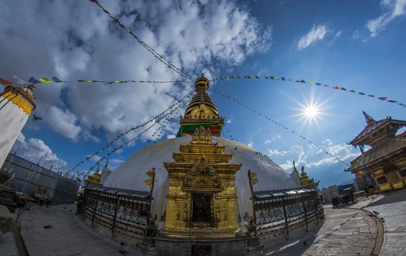 Monkey Temple - SwayambhuNath Walking Tour - Bhagwan Pau and the first stairway