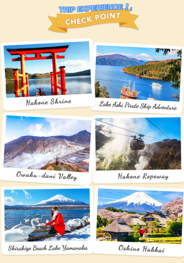 Mount Fuji Hakone Day Trip: Owakudani & Lake Ashi Pirate Ship & Lake Yamanaka & Oshino Hakkai & Ropeway Experience Tour (From Tokyo) - Riding the ropeway to Owakudani