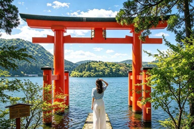 Mount Fuji & Hakone: Hakone Shrine & Water Torii & Pirate Ship & Owakudani & Lake Yamanaka & Oshino Hakkai Day Trip - Pirate ship and ropeway: two ways to see Hakone