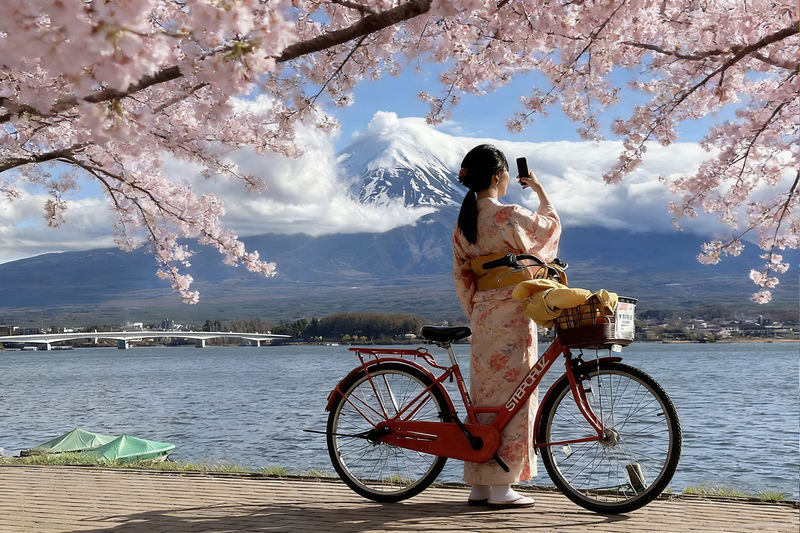 Mount Fuji Hirano Lakeside & Lake Yamanaka Stroll / KABA Amphibious Bus & Lake Kawaguchiko Experience Day Trip - Oishi Park: flowers, lake, and a Fuji view
