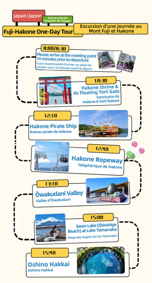 Mount Fuji & Lake Yamanaka & Hakone Owakudani tour (from Tokyo) - Hakone Shrine and the red gate on Lake Ashi