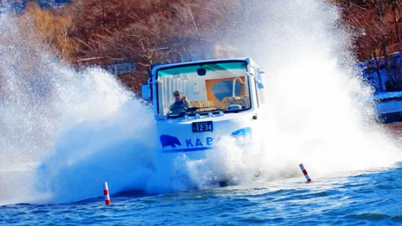 Mount Fuji Lake Yamanaka KABA Amphibious Bus/Swan Boat & Hirano Beach & Lake Kawaguchi Oishi Park & Oshino Hakkai Day Trip | Departure from Tokyo - Hirano Beach: a first chance at Reverse Fuji