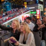 New York Open-Top Night Bus Tour - Broadway and Lincoln Center from the road