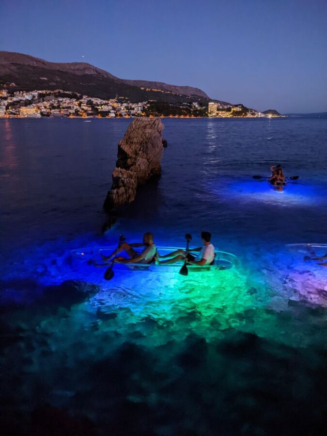 Night Glow Kayak Tour in Split - Paddling Through the River in a Glowing Kayak