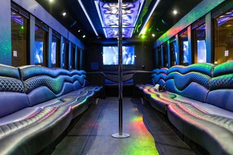 Nightclub party bus experience in Las Vegas - Meeting the hostess and getting the evening underway