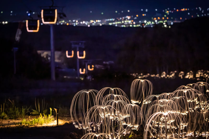 Niseko Hanazono Resort Ezo Fuji Mt.Yotei Art Mountain Lights - Ride above the artwork, then walk beside it