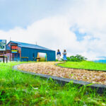 Niseko Hanazono Resort Ezo Fuji Mt. Yotei Observation Gondola - At the Summit: Benches, Tables, and Open Ground