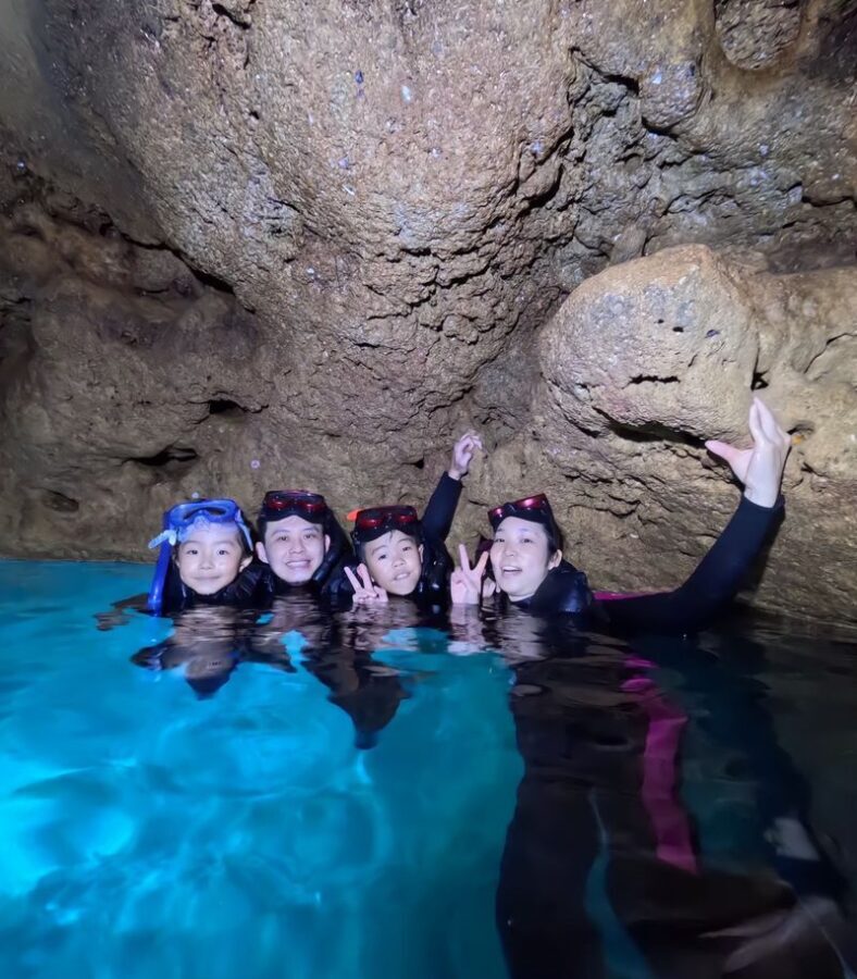 Okinawa, Japan | Blue Cave Snorkeling | Chinese and English Instructors! GoPro Photography & Free Underwater Feeding - Two hours on the clock, about 30 minutes in the water