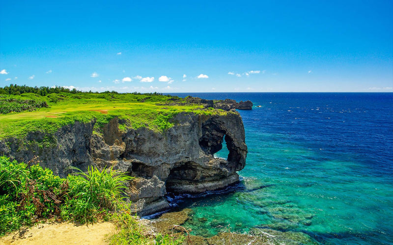 Okinawa Sightseeing Bus North and South Routes 1-Day Tour: Gyokusendo Cave, DMM Kariyushi Aquarium, Senagajima & Cape Manzamo, Churaumi Aquarium, American Village - Itoman Fish Center: a practical lunch stop