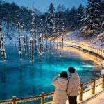 Optional Snowmobile | Hokkaido Winter Day Tour | Asahiyama Zoo Penguin Walk & Ningle Terrace Illumination | Multiple Routes Available - Blue Pond and Shirahige Falls