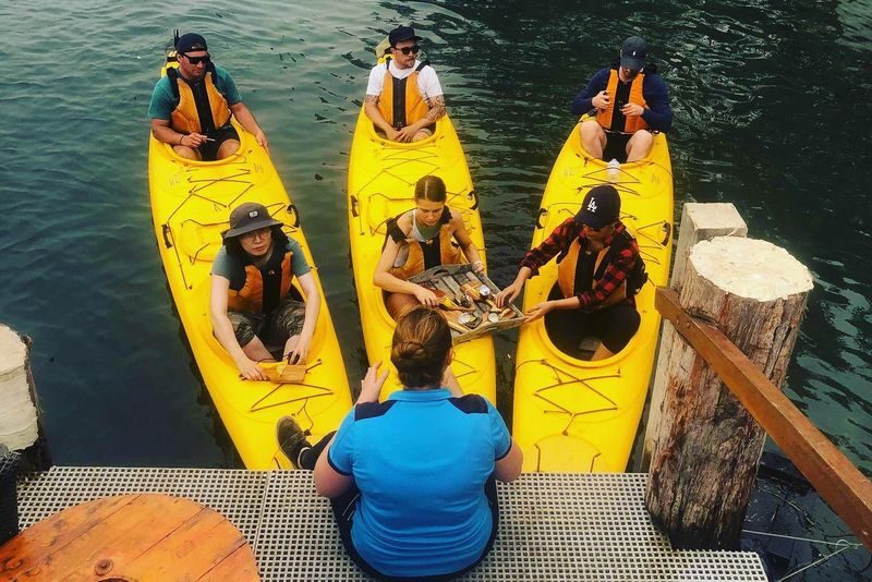 Oyster Tasting Kayaking in Batemans Bay - Paddling among the Clyde River oyster leases