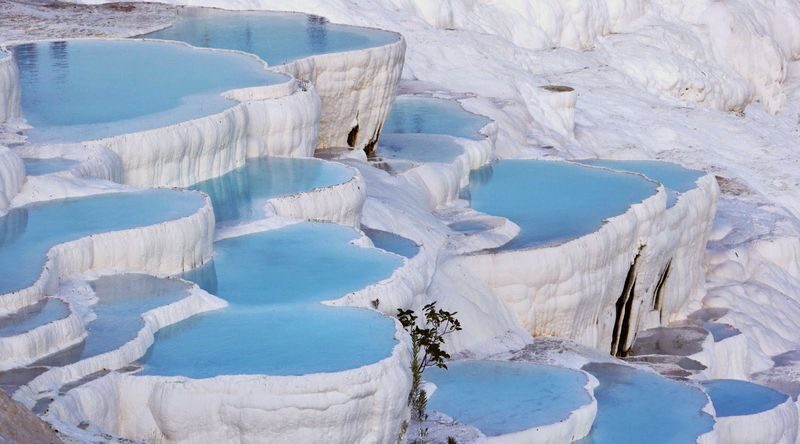 Pamukkale Day Tour from Antalya with Optional Hot Air Balloon Ride - White terraces, warm water, and separate admission