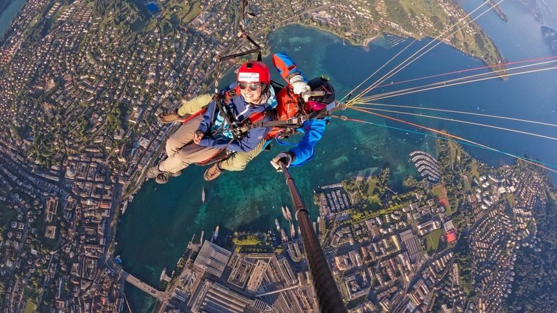 Paragliding Experience from Lucerne - Getting ready for take-off