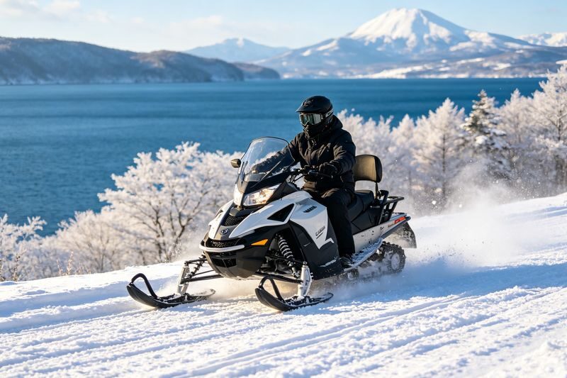 Popular Noboribetsu Must-Visit Day Tour in Hokkaido: Lake Toya & Showa-shinzan & Hell Valley & Lake Shikotsu Illumination (Optional Snowmobile Experience, Multiple Routes Available) - Lake Toya from the lookout
