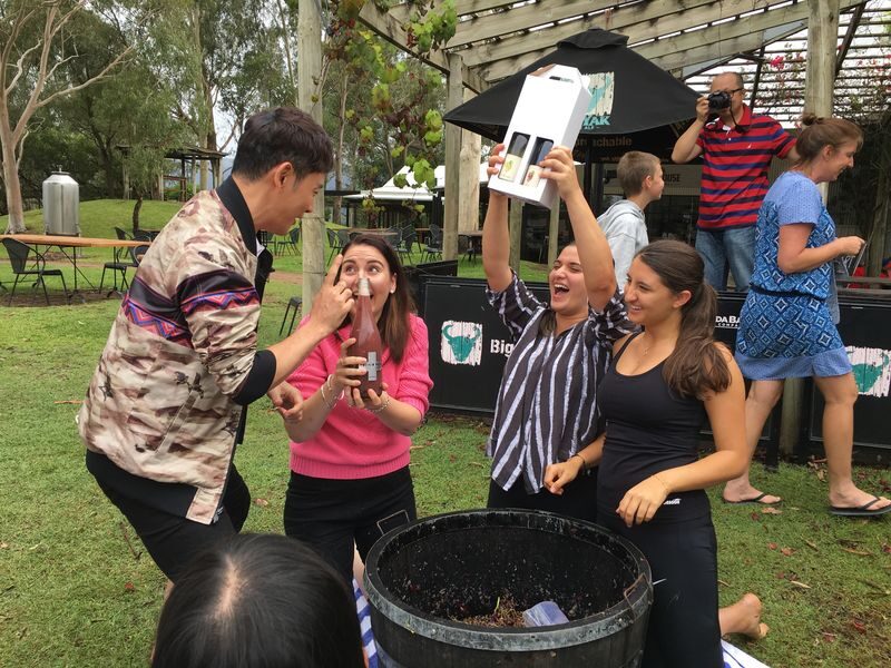 Private Grape Stomping in the Hunter Valley - A traditional method, minus the old winery