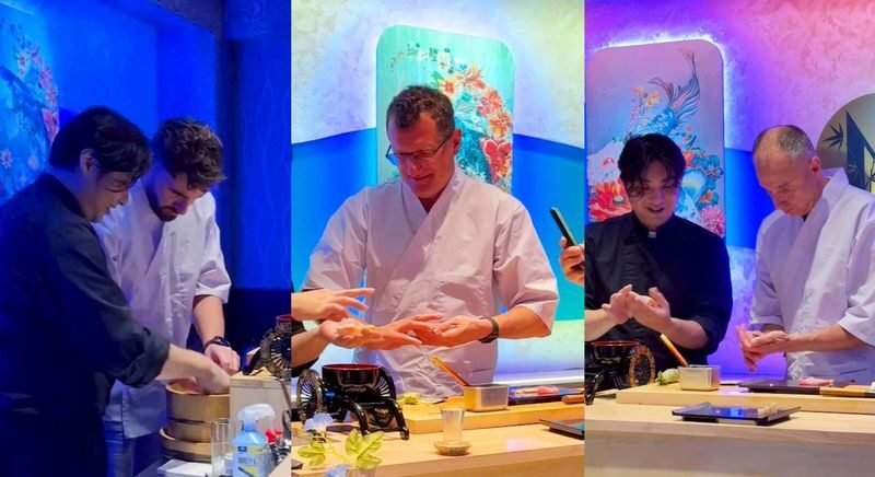 Shinsaibashi: SHIN NIPPON Artisan Sushi Making Course - The included drink adds a little value
