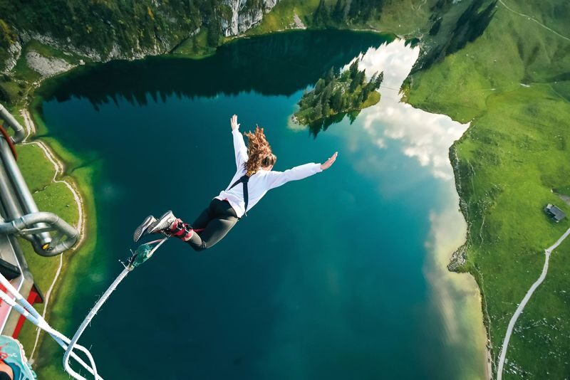 Stockhorn Bungee Jump from Interlaken - The Gondola Ride Above Stockensee