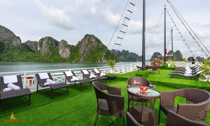 Sunlight 3D2N Tour: Ha Long Bay Cruise & Hotel at Cat Ba Island - Day one: lunch, limestone islands, and a night aboard