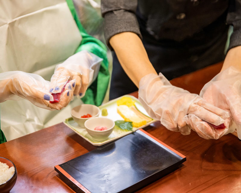 Sushi making class at a century-old sushi restaurant in Tokyo - Getting started: ingredients, tools, and demonstrations
